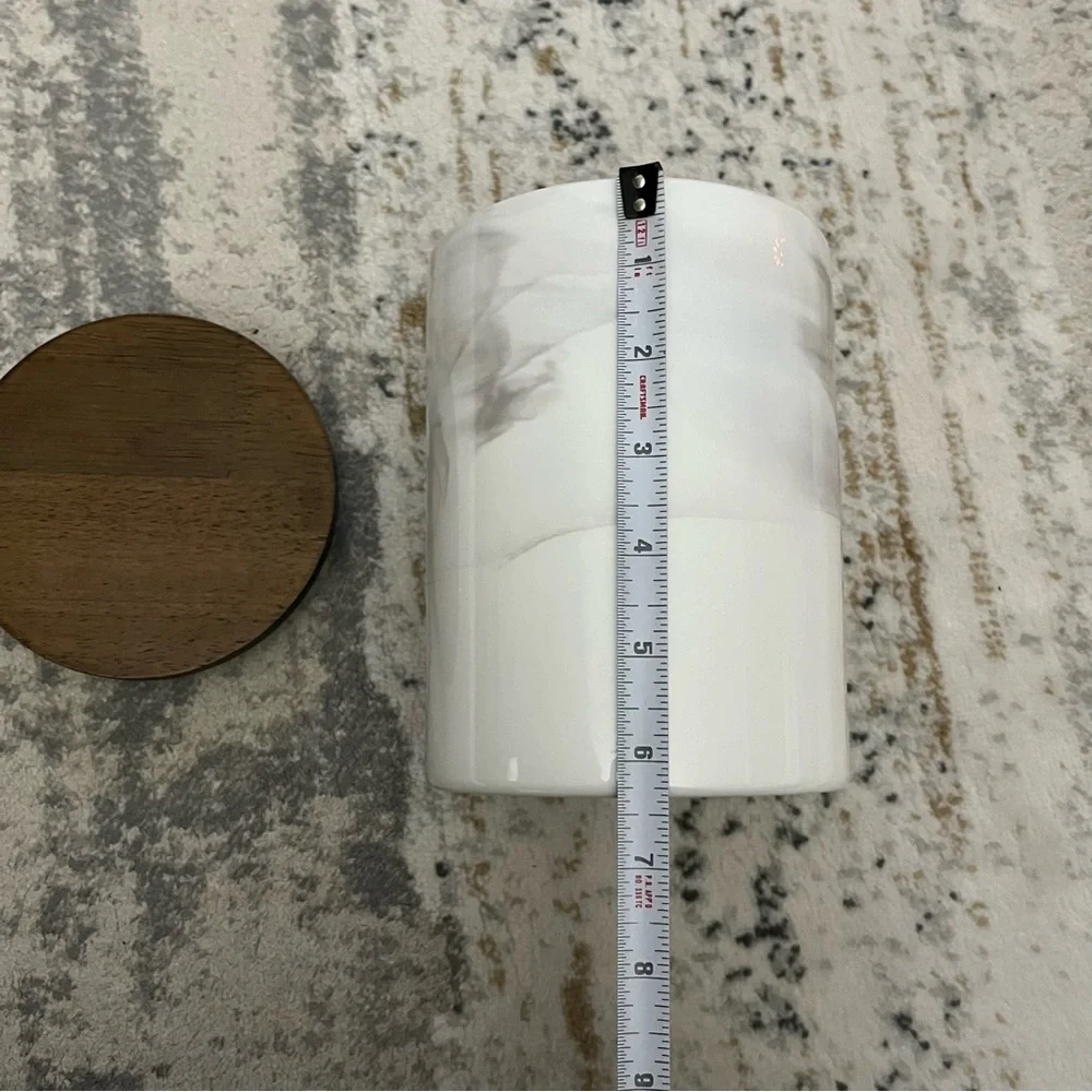 Like 🆕 Bed Bath and Beyond faux marble finish porcelain storage container